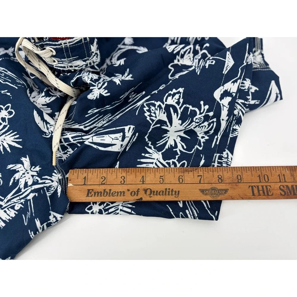 Caribbean Joe, Blue Swim Shorts, Swimwear Hawaiian, Tropical, Men's Size XL